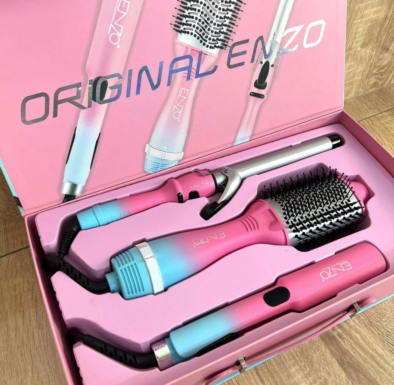 Pack Enzo 3en1 Brosse séchoir + Lisseur + Boucleur